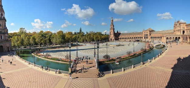 Place d'Espagne dans le panorama de Séville