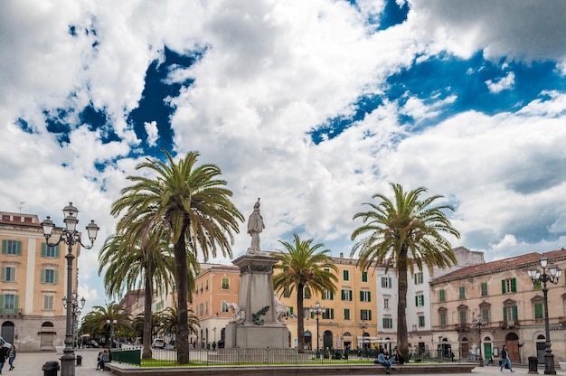 Place d'Italie dans la ville de Sassari