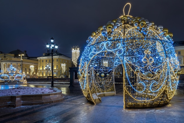 Place Manezhnaya en hiver Moscou Russie