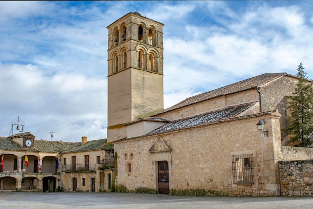 Place principale de Pedraza province de Ségovie Espagne