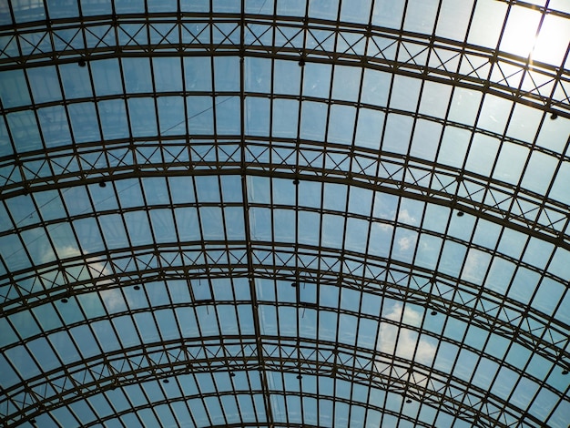 Photo plafond de verre toit de bâtiments modernes