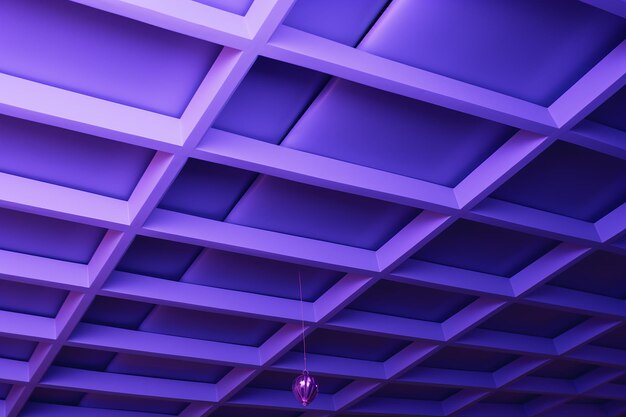 Plafond violet avec motif croisé