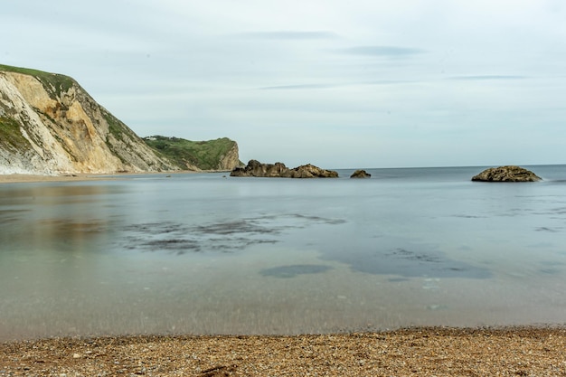 La plage au sommet des falaises