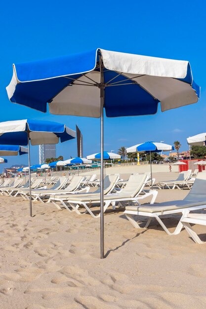 Plage de la Barceloneta à Barcelone, en Espagne