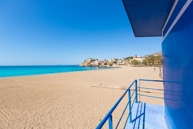 La plage de Bolnuevo à Mazarron Murcia en Espagne