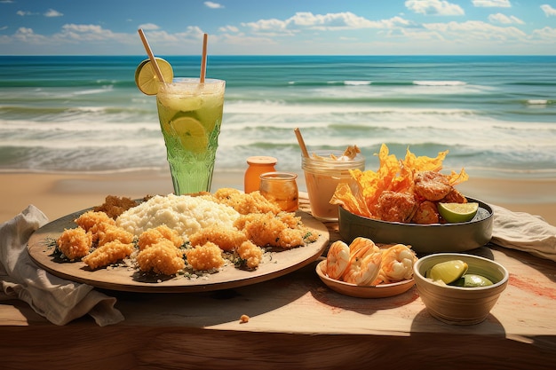 La plage brésilienne traite la photographie culinaire