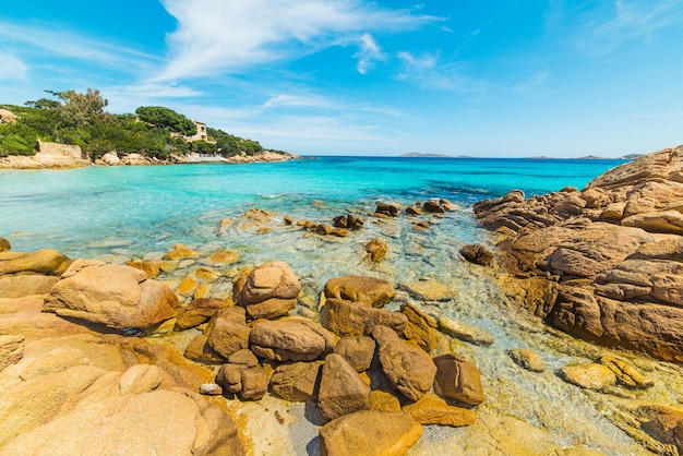 Plage de Capriccioli en Costa Smeralda Italie