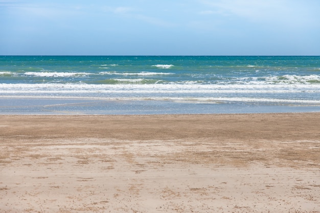 Plage et ciel bleu, Mer et ciel.