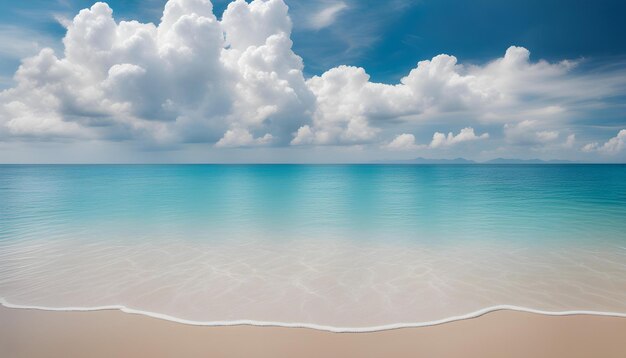 Photo une plage avec un ciel nuageux et l'océan en arrière-plan