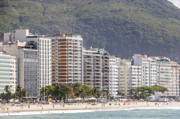 La plage de Copacabana à Rio de Janeiro Brésil