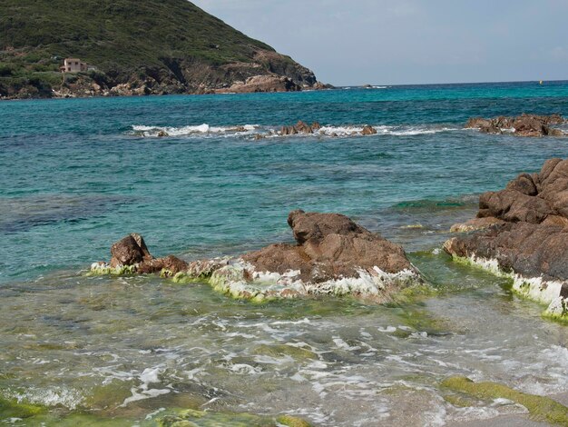 Photo la plage de corse