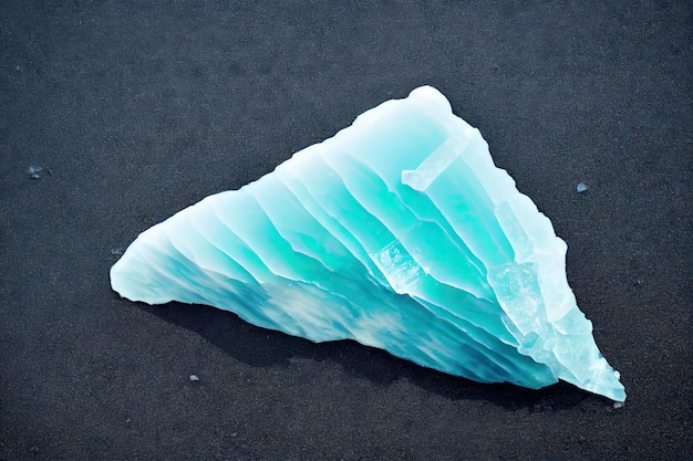 Plage de la côte à l'islande avec de beaux blocs de glace bleu vert