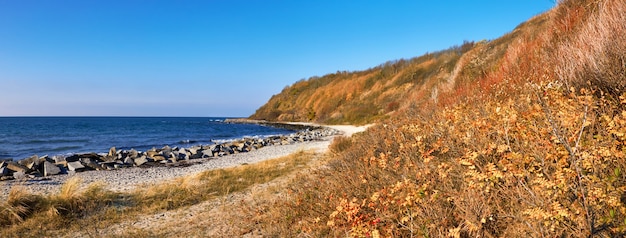 Plage déserte sur l&#39;île de Hiddensee au nord de l&#39;Allemagne en automne