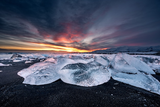 Plage de diamants en Islande