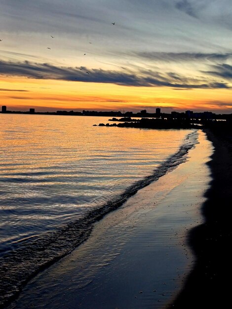 La plage du coucher du soleil