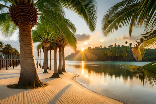 La plage du paradis tropical