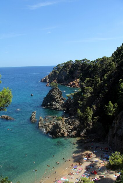 Plage El Golfet à Calella de Palafrugell, Costa Brava, province de Gérone, Espagne