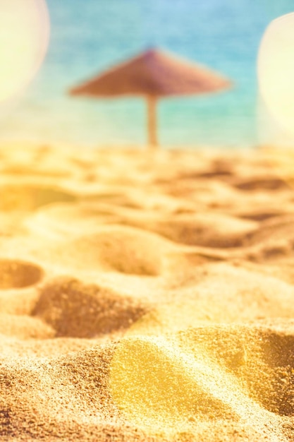 Plage ensoleillée en été parfaites vacances en famille