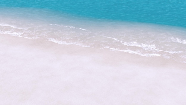 Plage d'été avec sable blanc et océan tropical