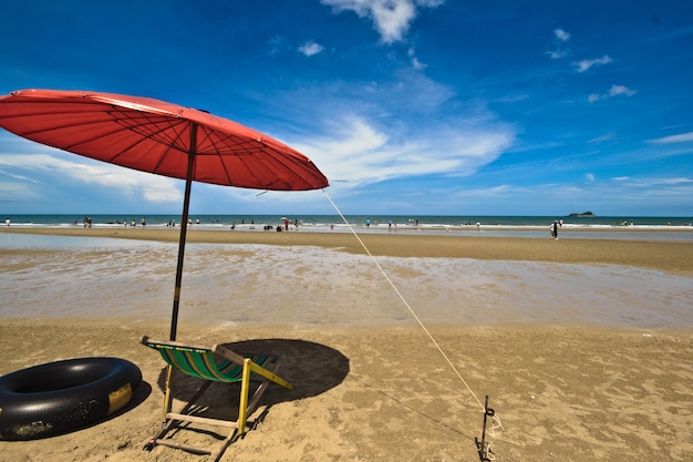 la plage en été.