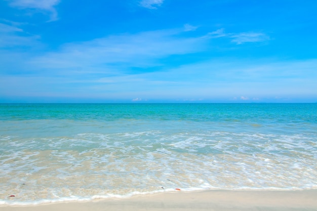 plage et fond de ciel bleu