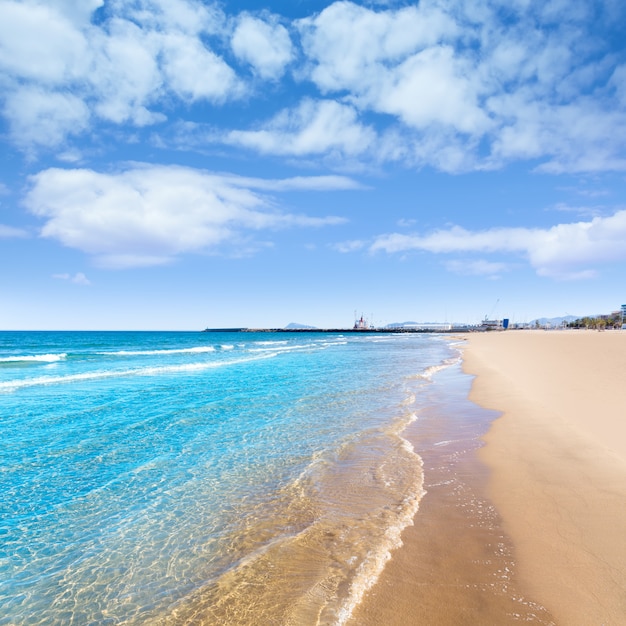 Plage de Gandia à Valence Méditerranée Espagne