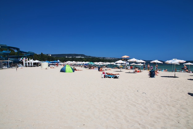 Plage de Golden Sands à Varna, côte de la mer Noire, Bulgarie