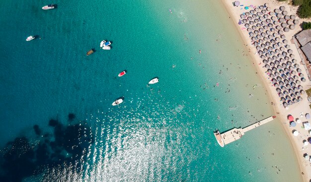 Plage, île ammouliani, à, chalkidiki, grèce