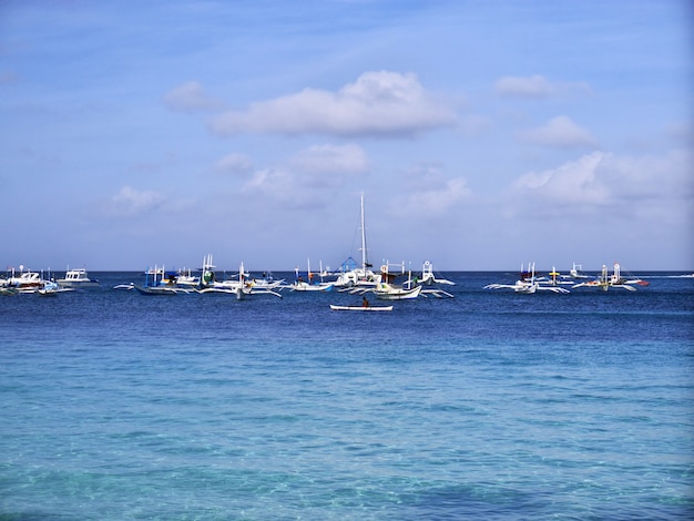 La plage sur l'île de Boracay, Philippines