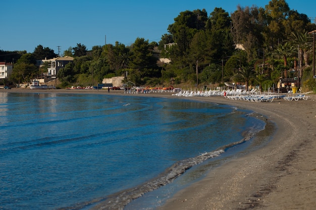 Plage, île de Zakynthos, Grèce, heure d'été heureuse