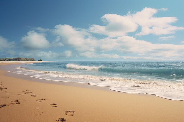 Photo une plage isolée avec des bassins de marée pleins de créatures marines colorées