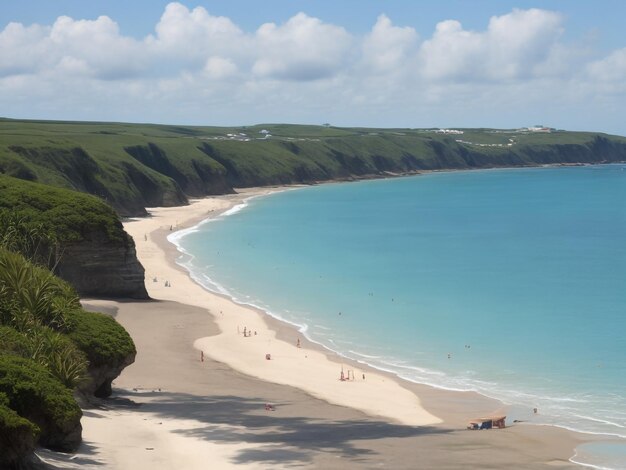 plage magnifique gros plan image générée par ai