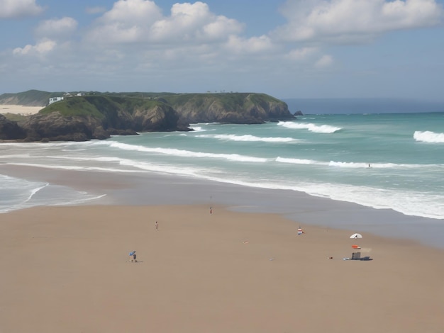 plage magnifique gros plan image générée par ai