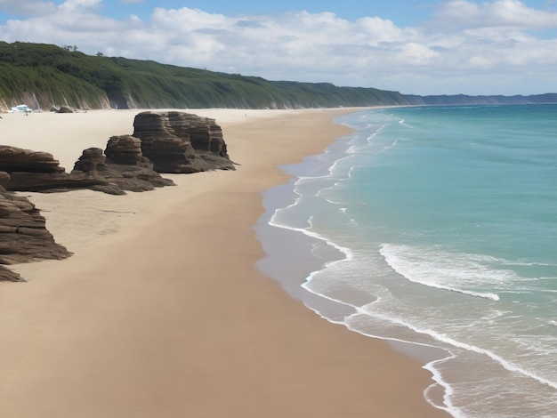 plage magnifique gros plan image générée par ai