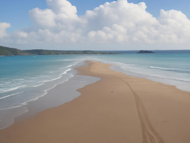 plage magnifique gros plan image générée par ai