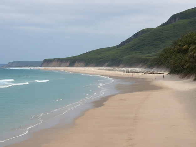 plage magnifique gros plan image générée par ai