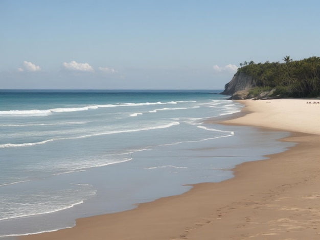 plage magnifique gros plan image générée par ai