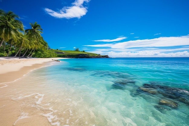 Photo une plage magnifique à guam décrite en une phrase de dix mots une plage vierge époustouflante à guam où la nature