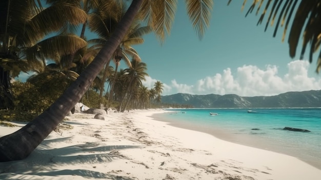 Plage des Maldives à l'été Generative Ai