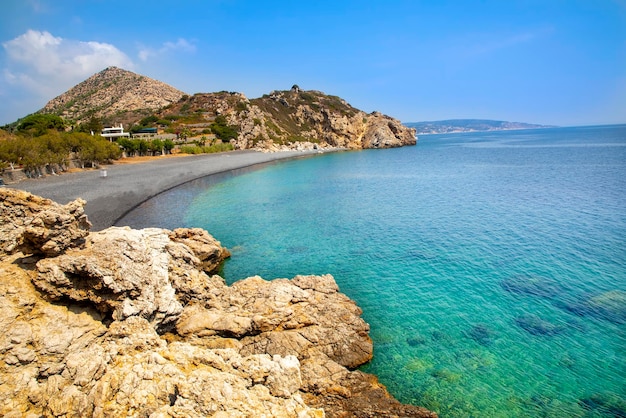 Plage de Mavra Volia, Chios, Grèce