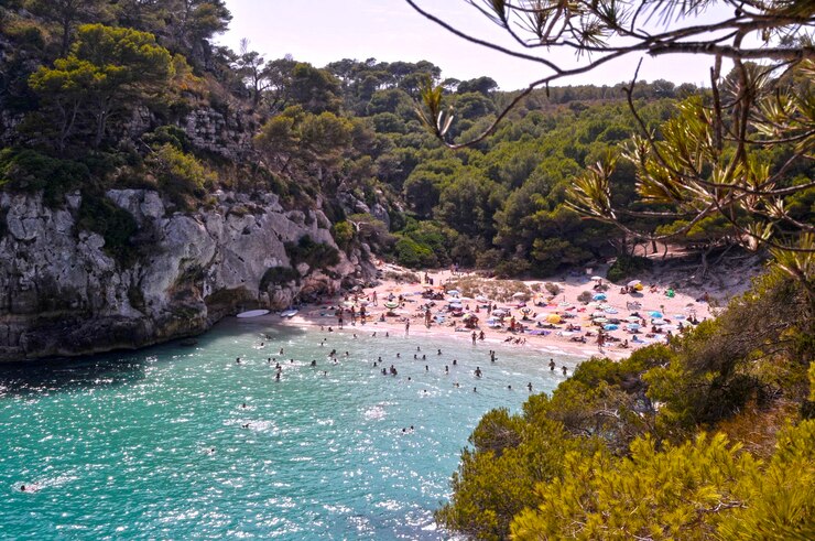 Photo plage de menorca îles baléares méditerranée