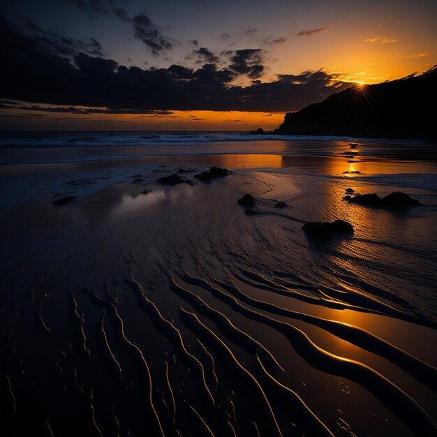 plage et mer apaisantes