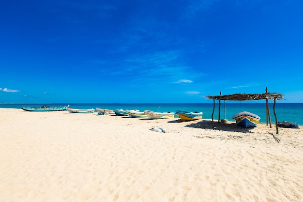 La plage et la mer tropicale