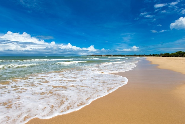 La plage et la mer tropicale