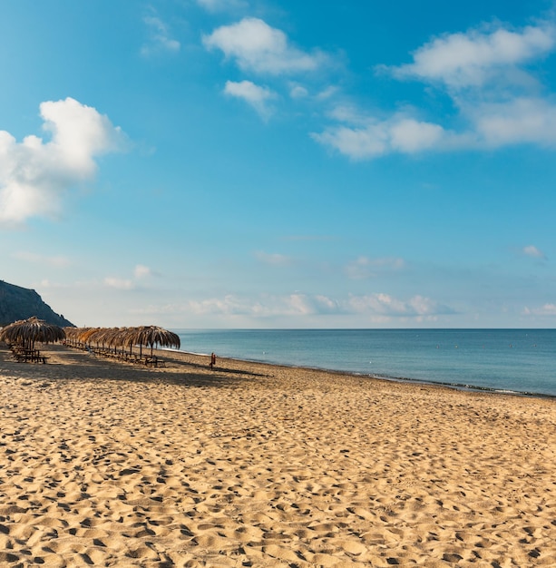 Plage de la mer Tyrrhénienne Campanie Italie