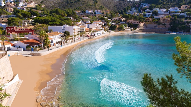 Plage de Moraira playa el Portet en Méditerranée Alicante