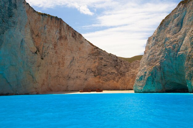 Plage de Navagio sur l'île de Zakynthos, Grèce