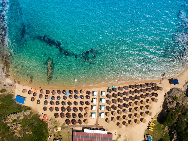 Plage, à, nea roda, à, chalkidiki, grèce