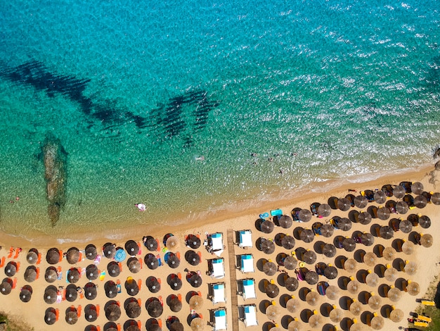 Plage, à, nea roda, à, chalkidiki, grèce