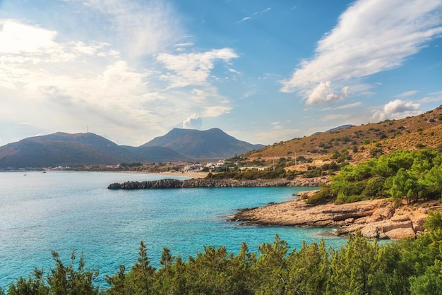 Plage de Palamutbuku dans la péninsule de Datca région de Mugla Turquie sur la mer Egée destination touristique populaire vacances d'été